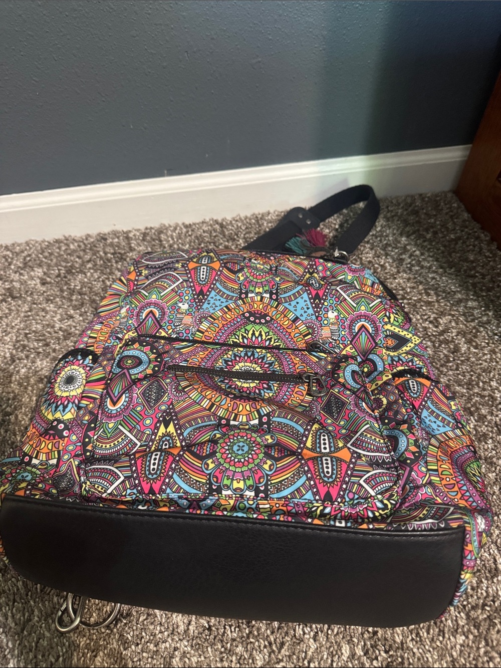 Sakroots Multicolor Mandala Backpack with Black Base